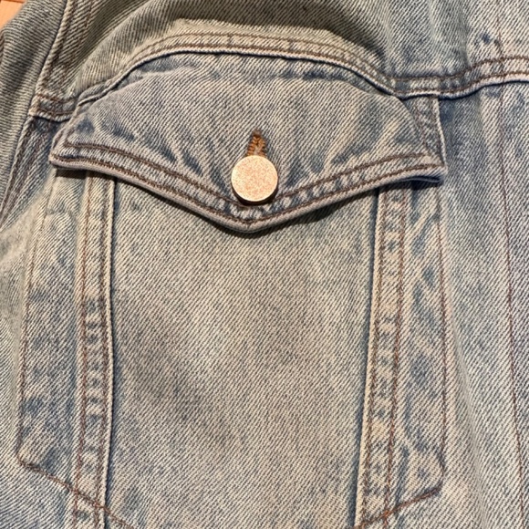 Alexander Wang Shearling Jean Coat Pink Size XS - Picture 11 of 12